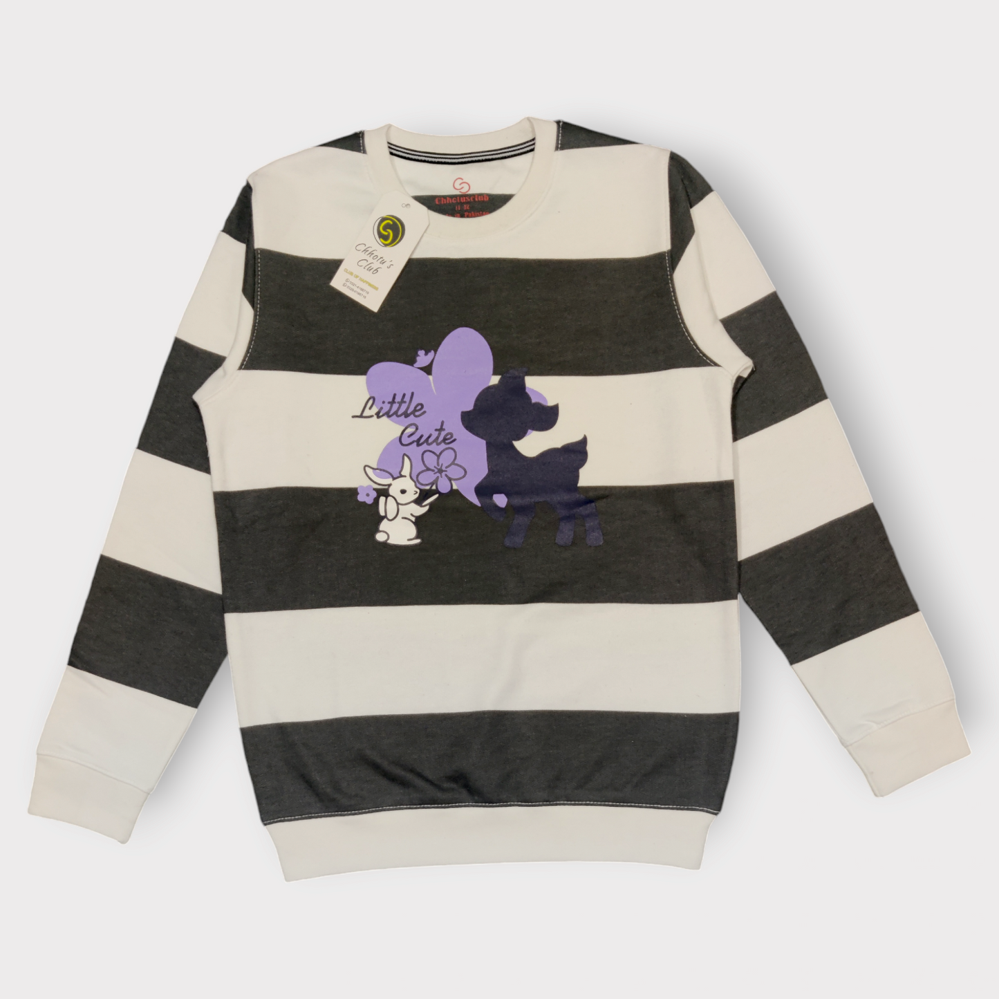 Cute Goat Black Stripes Sweatshirt